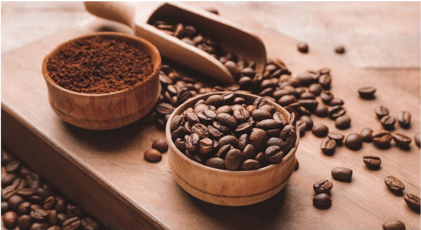 Granos de café robusta